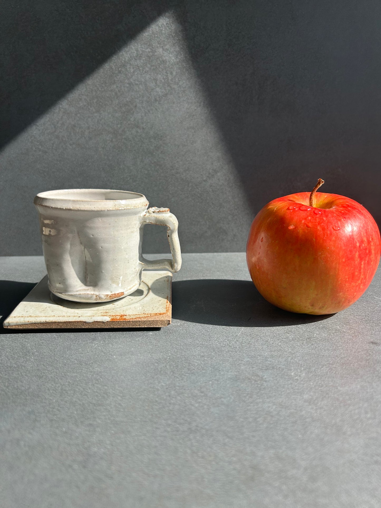 One-of-a-Kind Japanese Espresso Mug Set — Sculpted Thumb Rest Edition