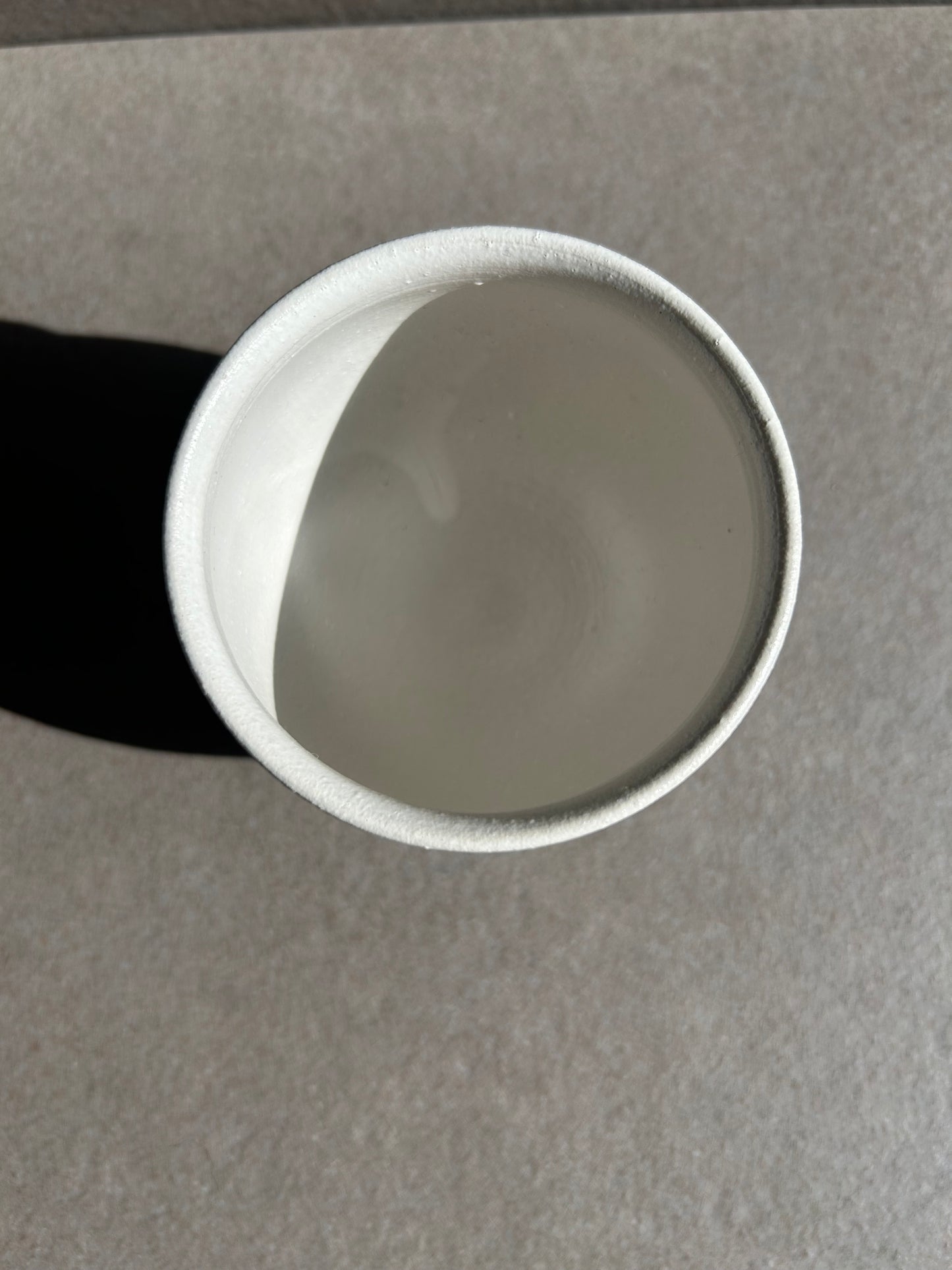 Matte White Sculpted Vessel — One of a Kind