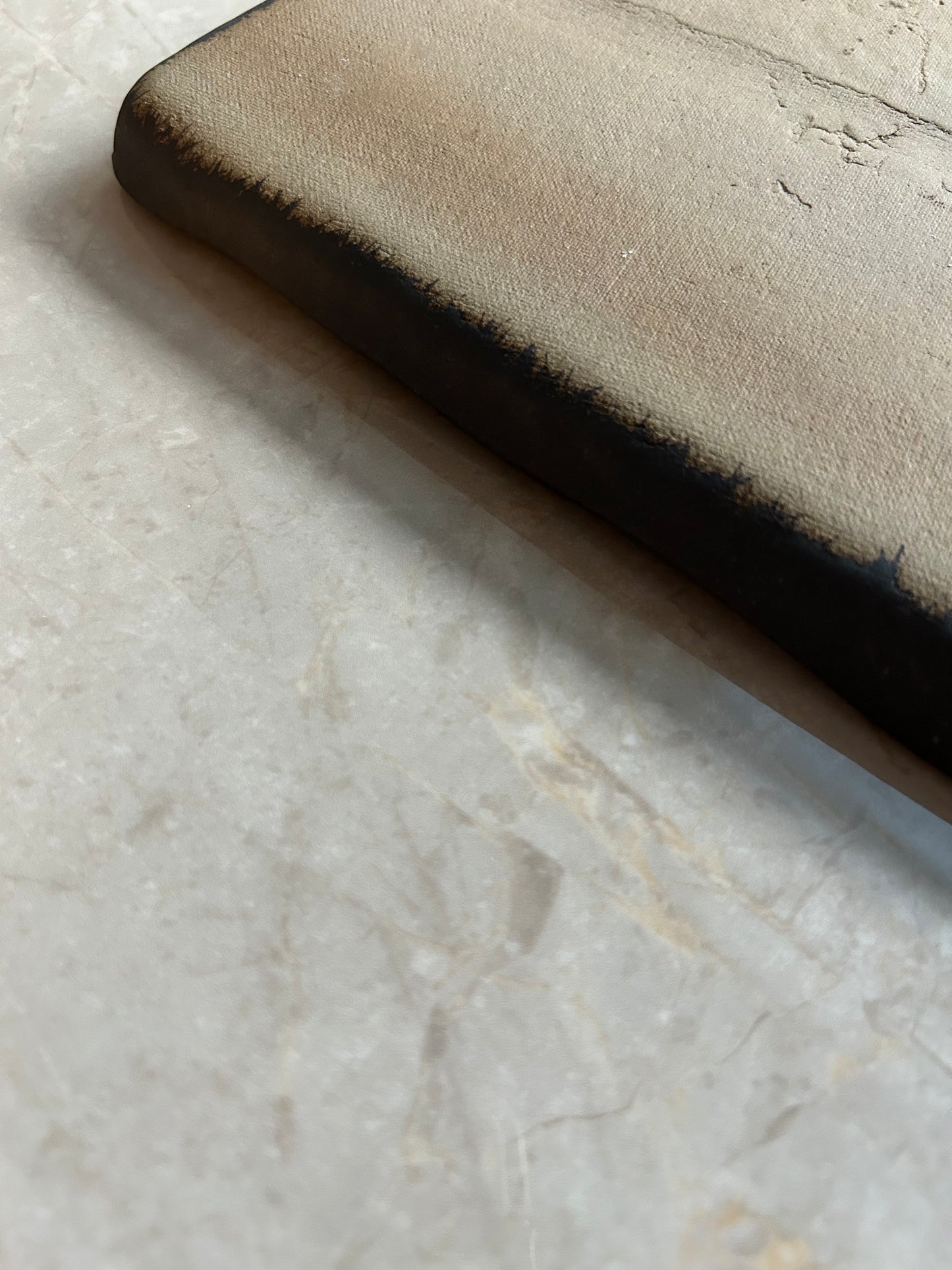 Volcanic Ash Obsidian Field Plate — Handcrafted Japanese Ceramic Serving Plate