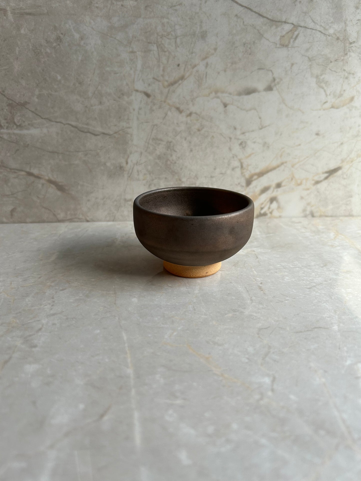Volcanic Ash Obsidian Field Vessel — Handcrafted Small Ceramic Vessel