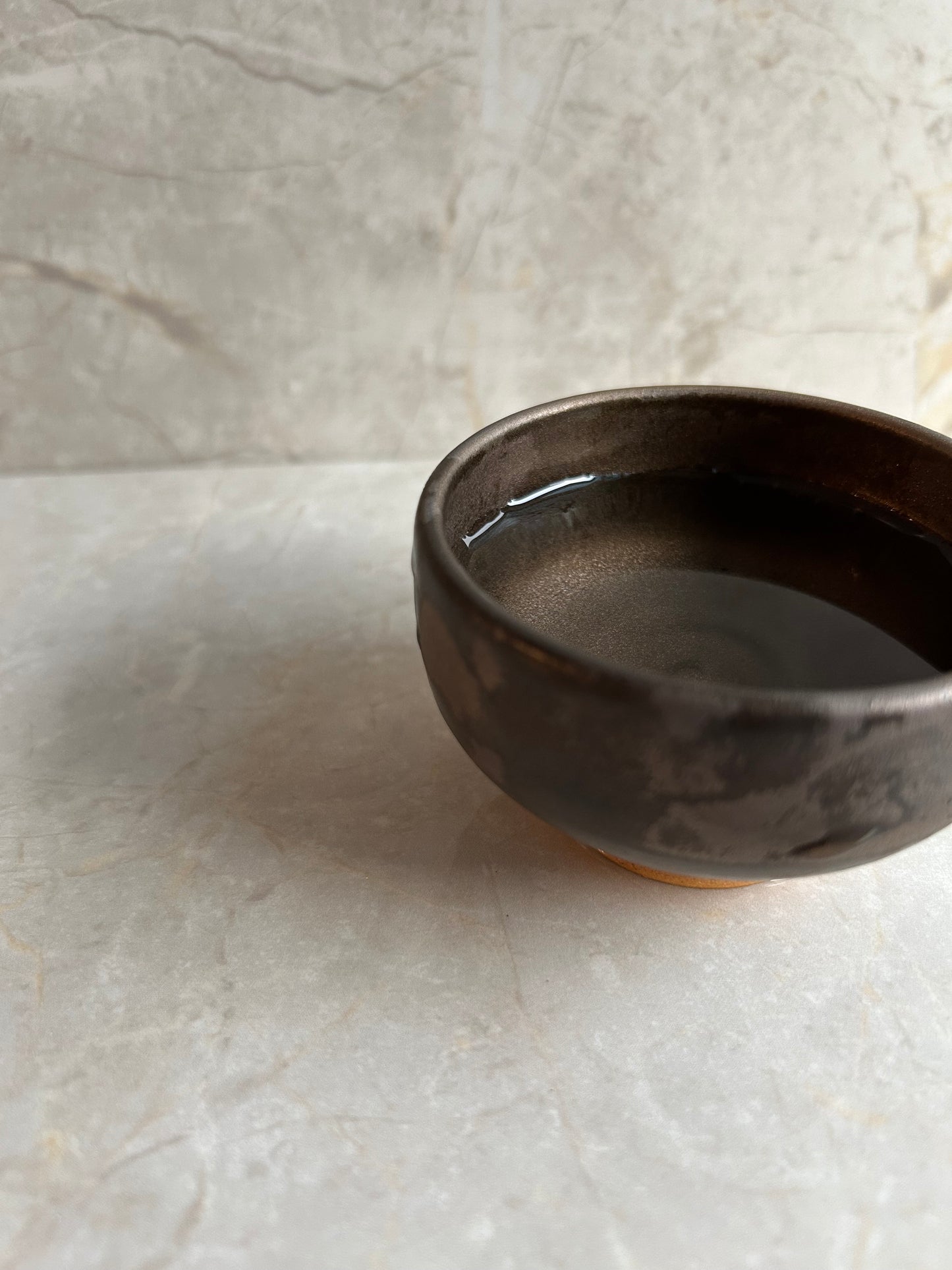 Volcanic Ash Obsidian Field Vessel — Handcrafted Small Ceramic Vessel