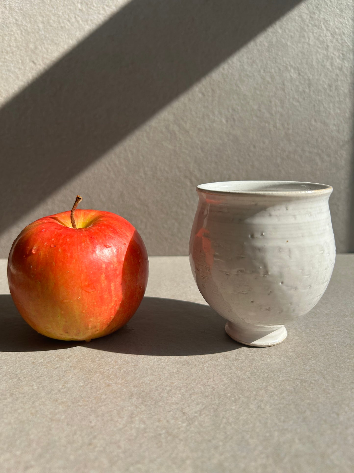 Matte White Sculpted Vessel — One of a Kind
