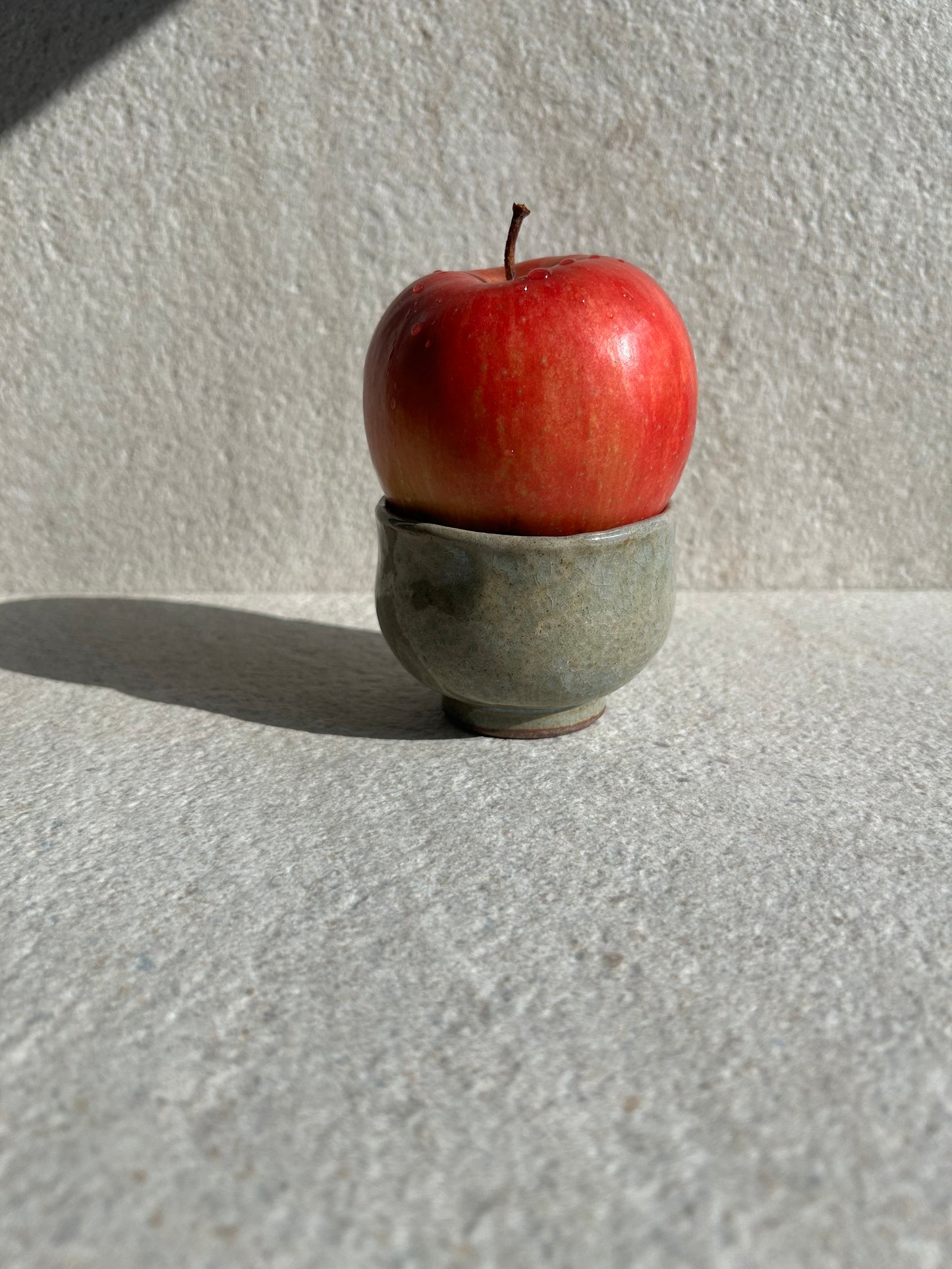 Deep Olive Ash-Glazed Ceramic Vessel — One-of-a-Kind Small Bowl & Art Piece