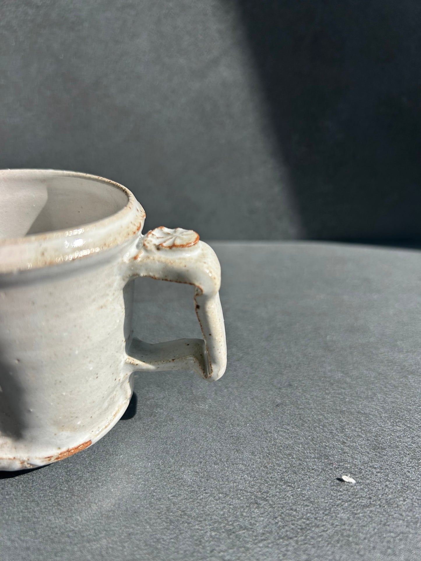 One-of-a-Kind Japanese Espresso Mug Set — Sculpted Thumb Rest Edition