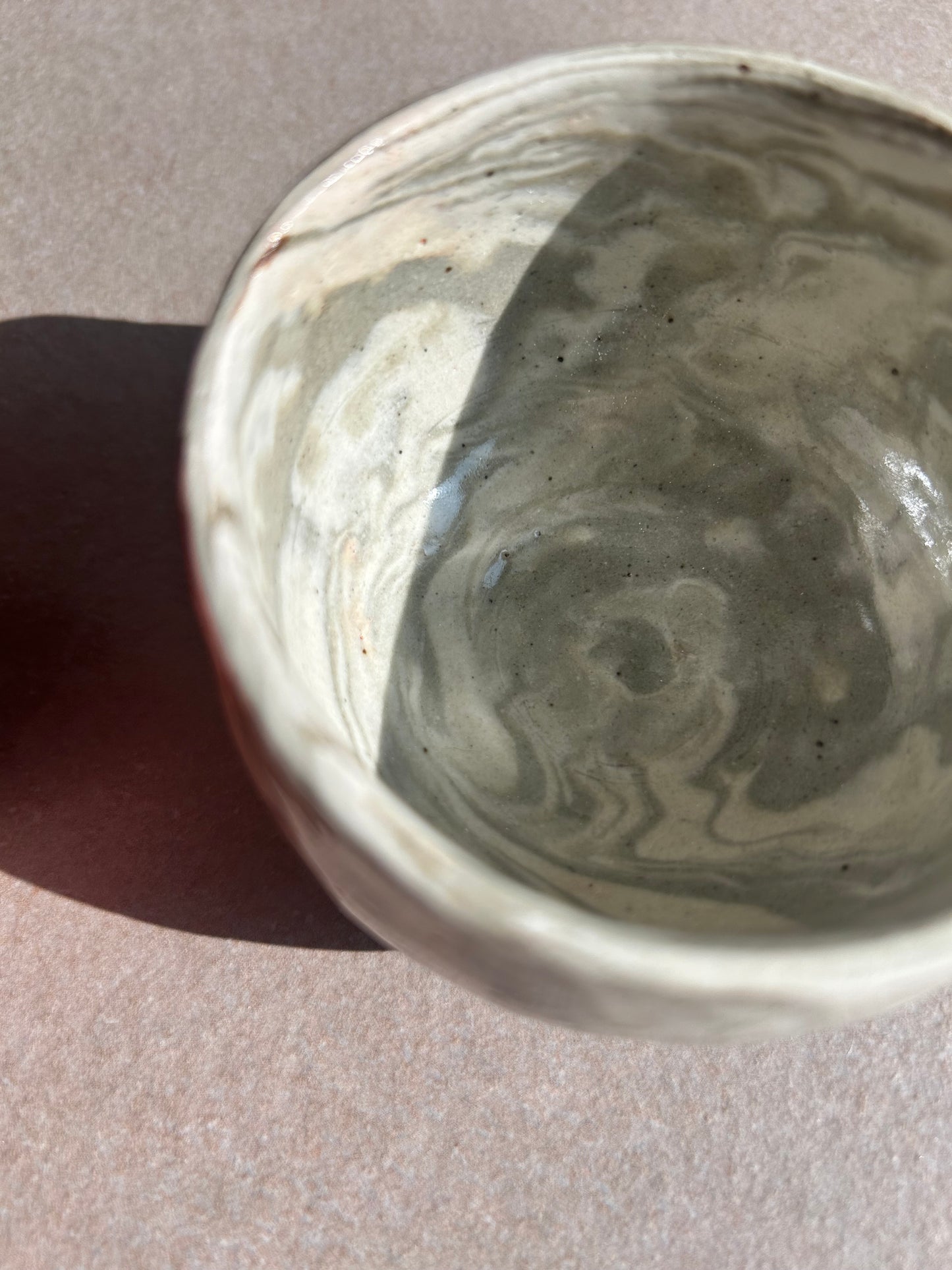 Marbled Ceramic Vessel Pair — One of a Kind Set