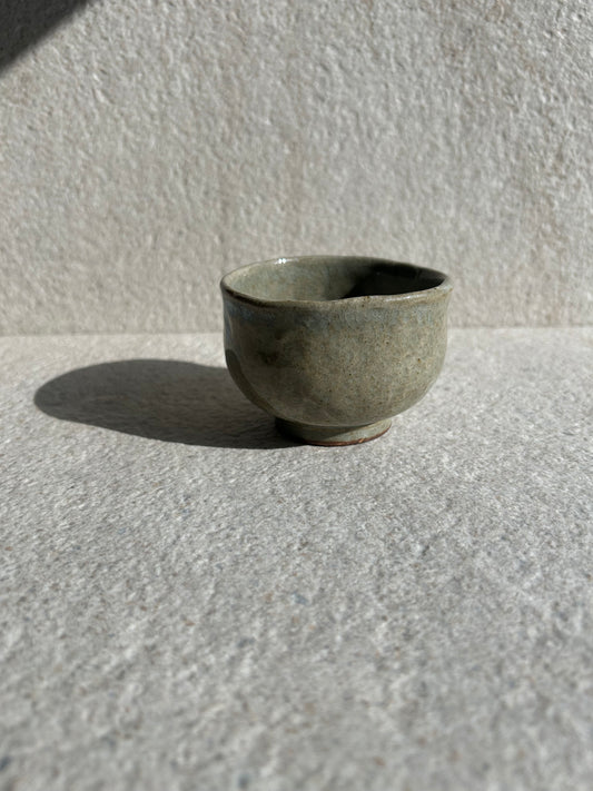 Deep Olive Ash-Glazed Ceramic Vessel — One-of-a-Kind Small Bowl & Art Piece