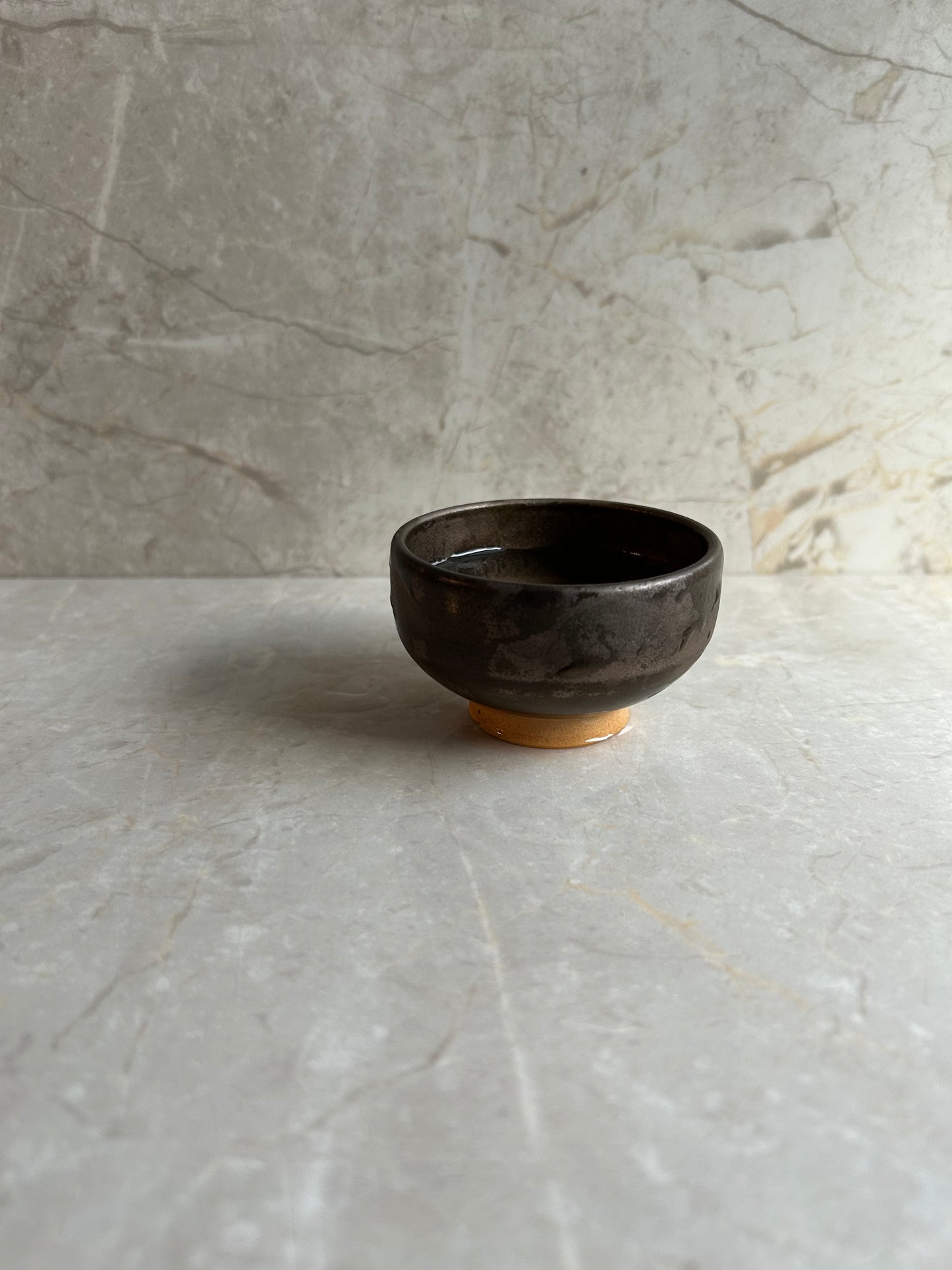 Volcanic Ash Obsidian Field Vessel — Handcrafted Small Ceramic Vessel