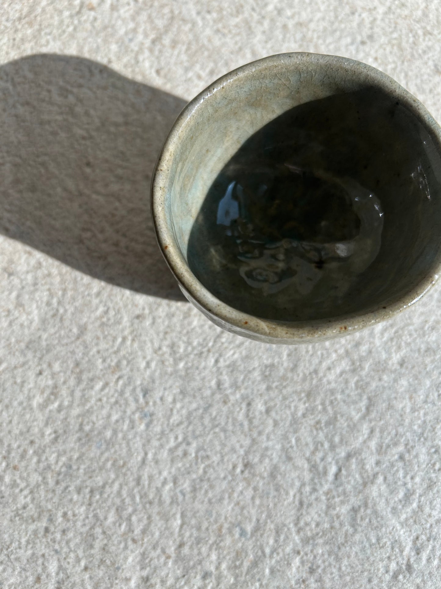 Deep Olive Ash-Glazed Ceramic Vessel — One-of-a-Kind Small Bowl & Art Piece