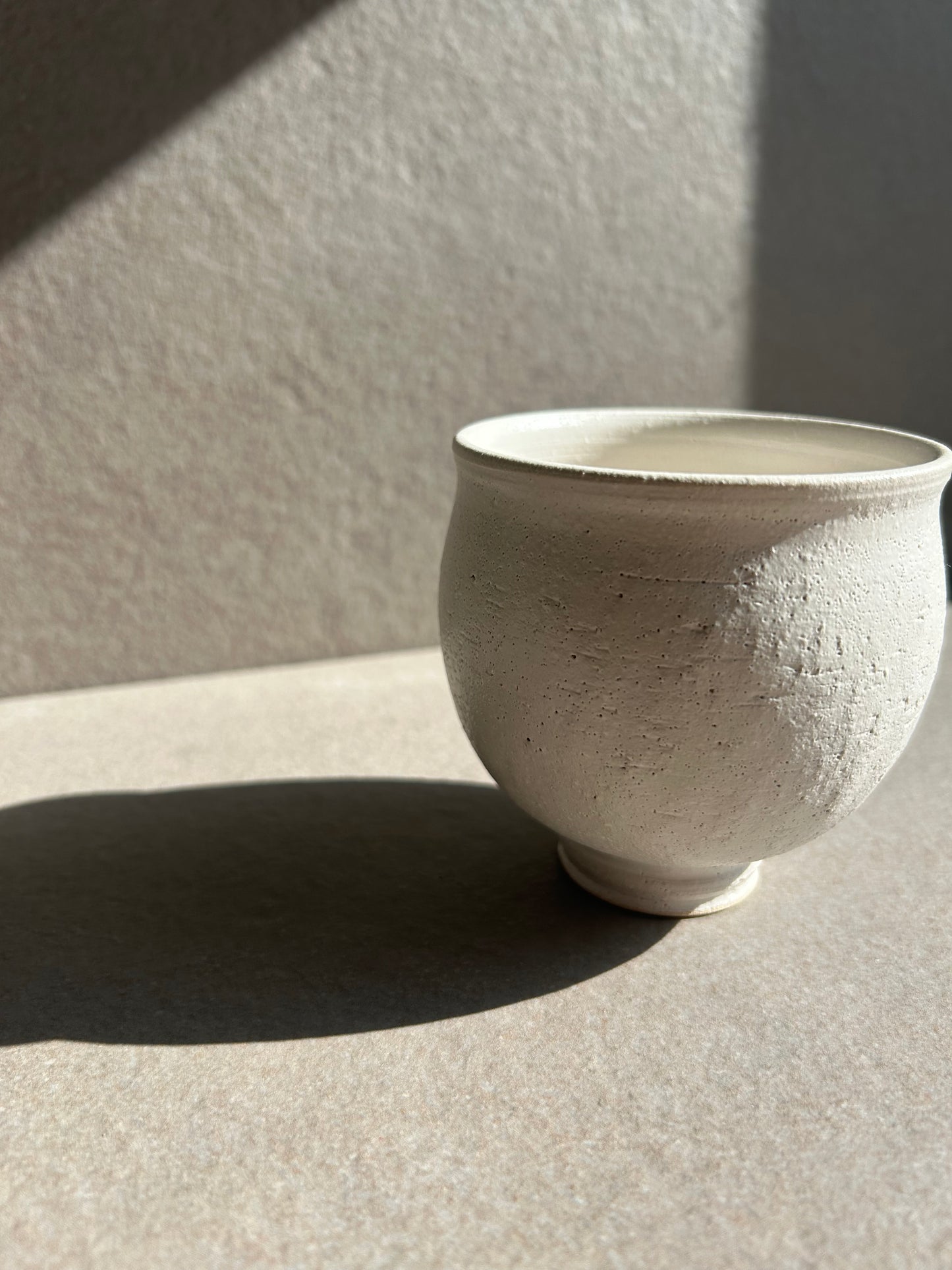 Matte White Sculpted Vessel — One of a Kind