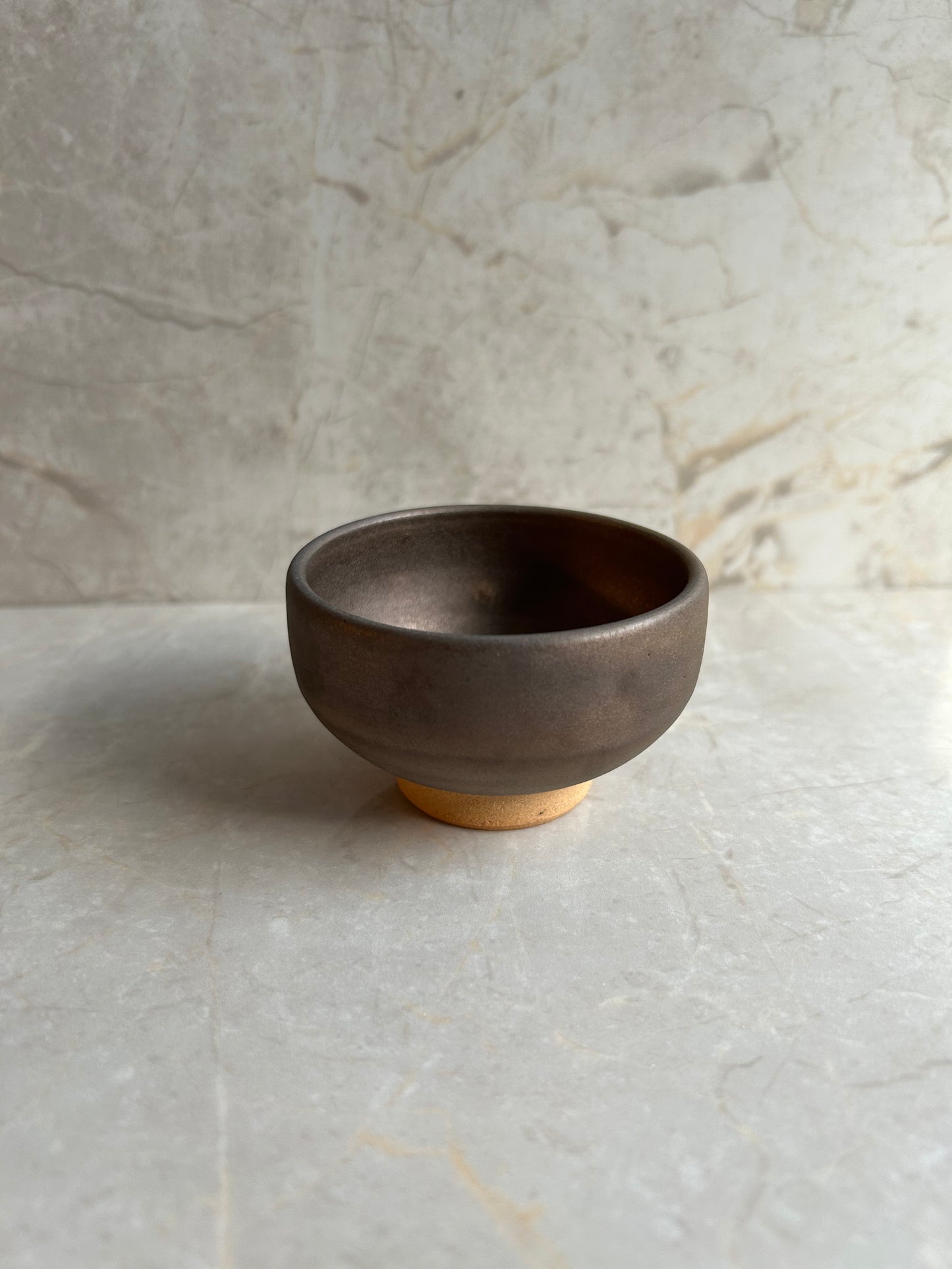 Volcanic Ash Obsidian Field Vessel — Handcrafted Small Ceramic Vessel