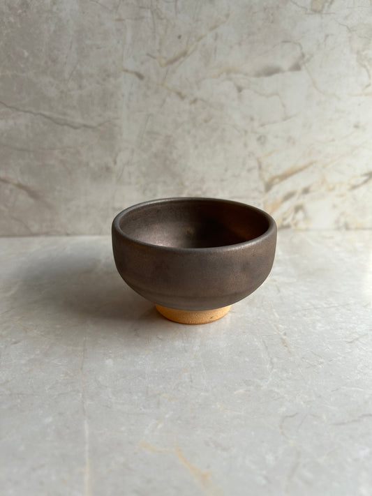 Volcanic Ash Obsidian Field Vessel — Handcrafted Small Ceramic Vessel