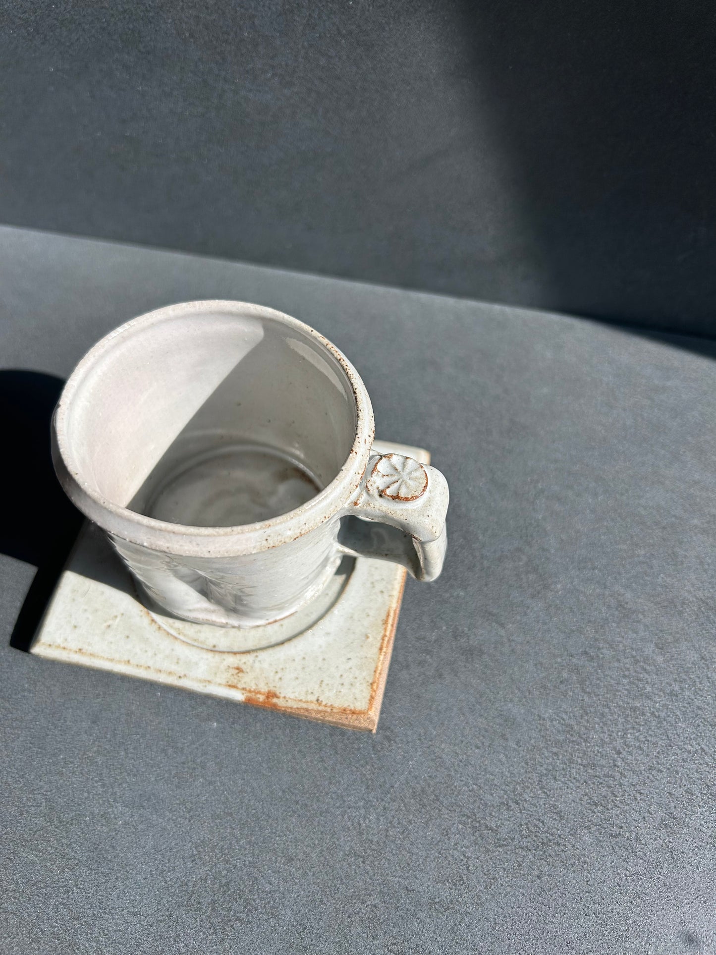 One-of-a-Kind Japanese Espresso Mug Set — Sculpted Thumb Rest Edition