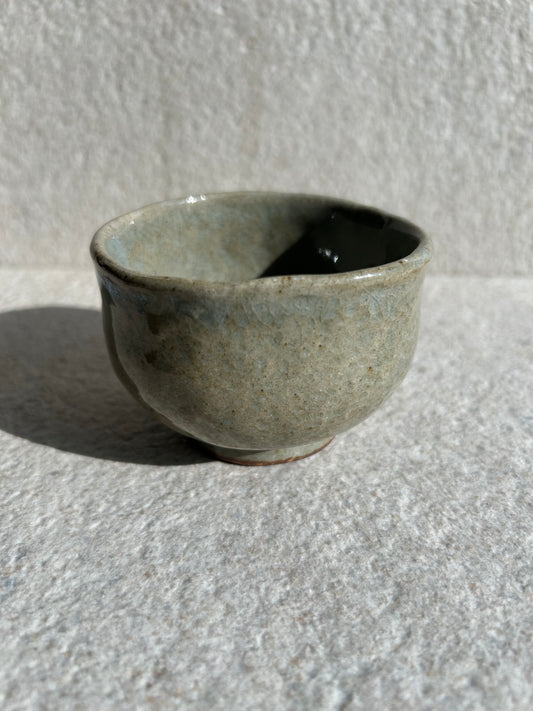 Deep Olive Ash-Glazed Ceramic Vessel — One-of-a-Kind Small Bowl & Art Piece