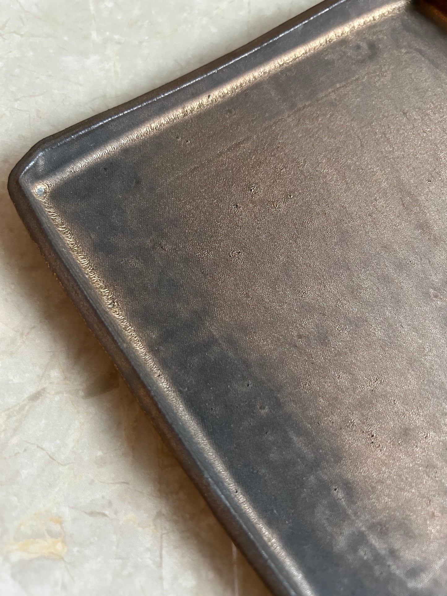 Volcanic Ash Obsidian Field Plate — Handcrafted Japanese Ceramic Serving Plate