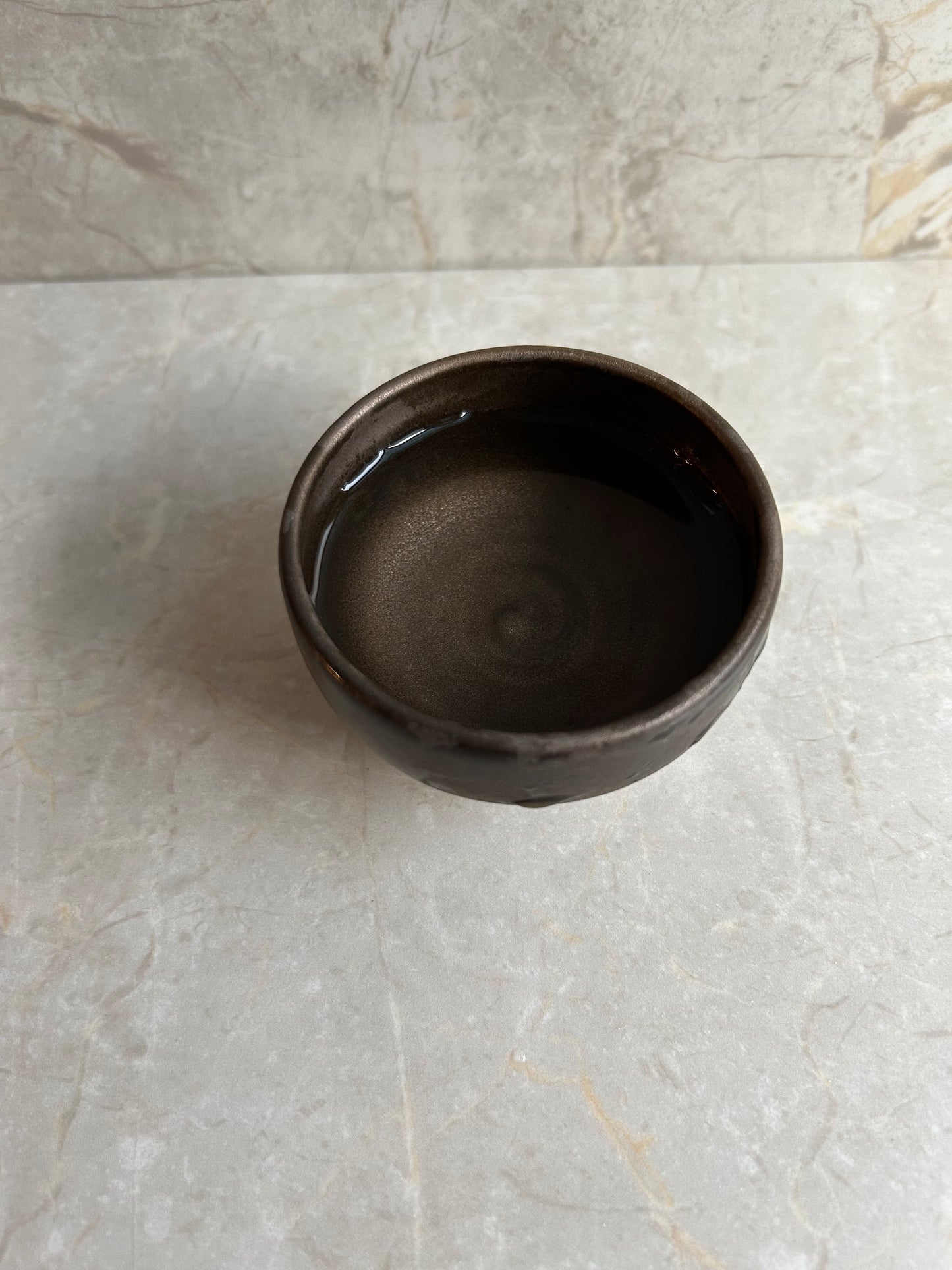 Volcanic Ash Obsidian Field Vessel — Handcrafted Small Ceramic Vessel